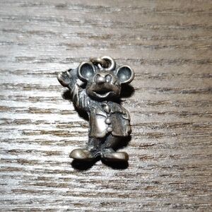 Sterling Silver Mickey Mouse Pendant Charm